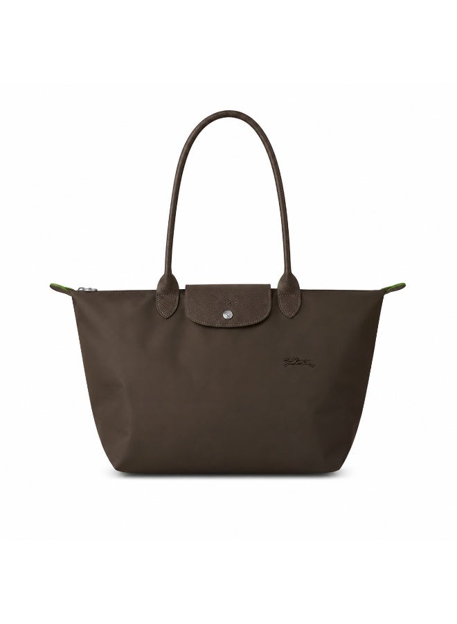Longchamp Le Pliage 70th Anniversary Eco Edition Large Foldable Tote Bag, Chocolate Brown - Image 1