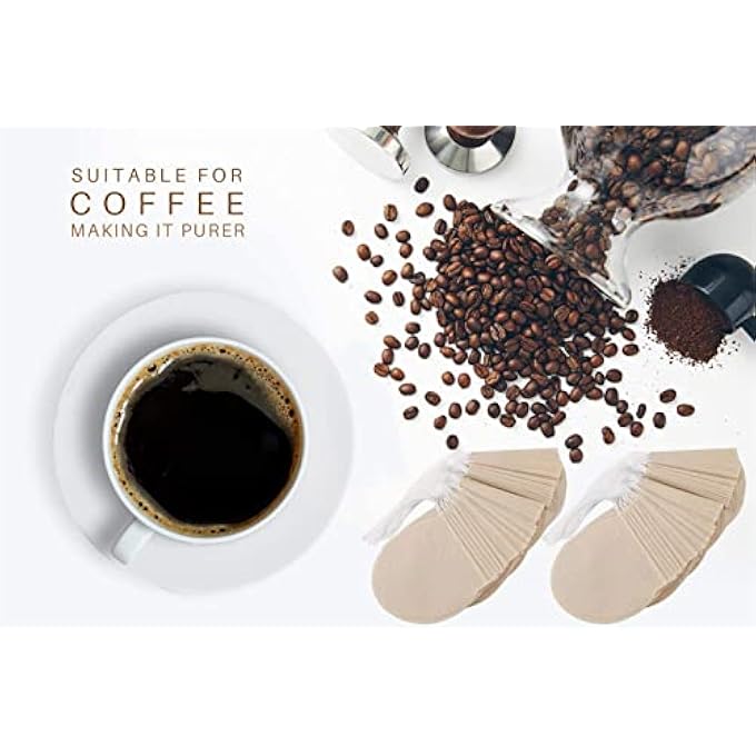 KASTWAVE 300Pcs Disposable Empty Tea Bags Paper Tea Infuser Bag Beige - Image 5