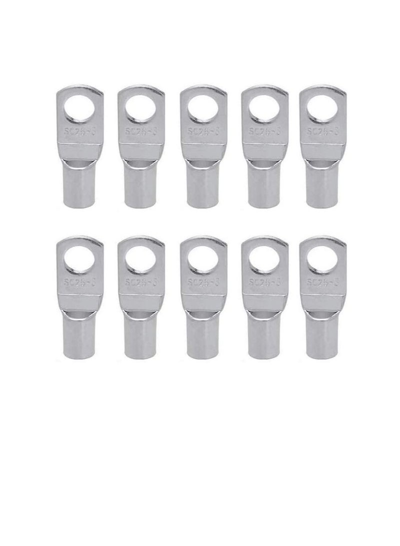 Copper Cable Lugs 10Pcs Set-Wire Terminals, Connector Cable lugs Ring Battery SC Terminals, for Marine, Solar, Automotive, Electric, Home Applications etc (Hole Size 8mm, Cable Size 16mm)  - Image 2