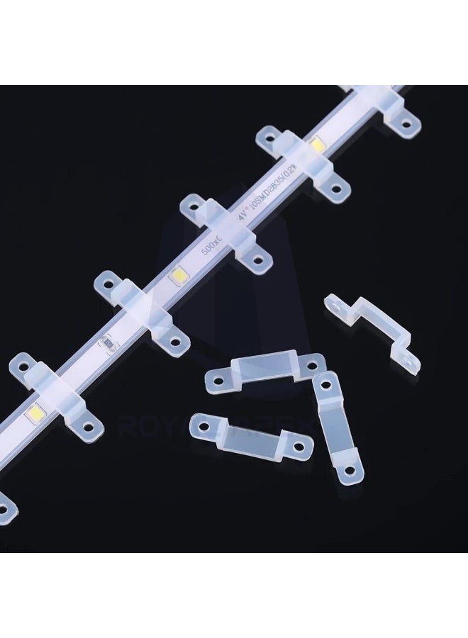 Royal Apex Led Strip Light Mounting Brackets Led Strip Holder Fastener Fixing Clips With Mounting Screws Pack Of 10 - Image 4