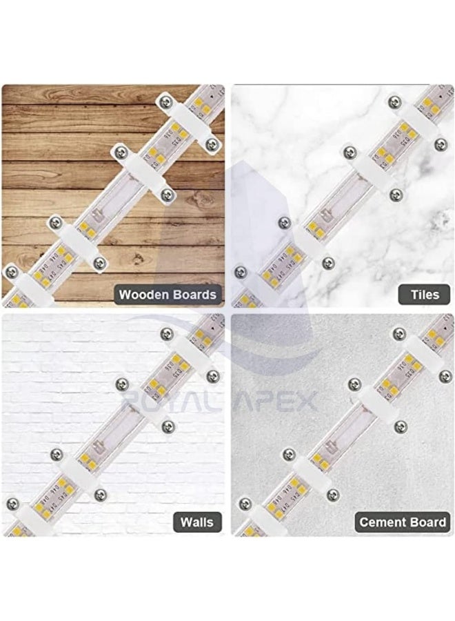 Royal Apex Led Strip Light Mounting Brackets Led Strip Holder Fastener Fixing Clips With Mounting Screws Pack Of 10 - Image 5