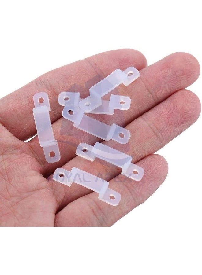 Royal Apex Led Strip Light Mounting Brackets Led Strip Holder Fastener Fixing Clips With Mounting Screws Pack Of 10 - Image 3