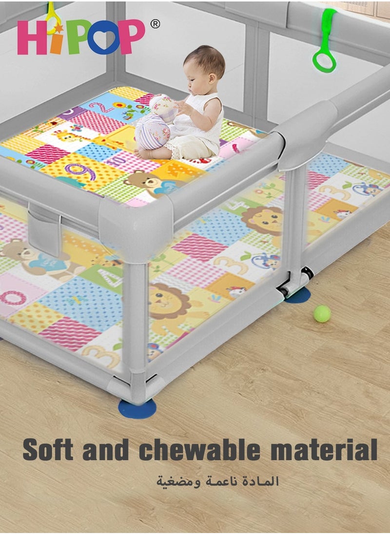 HIPOP - Baby Playpen 180*200cm Play Mat, Indoor Play Game Fence - 1 Pc Mat - Image 1
