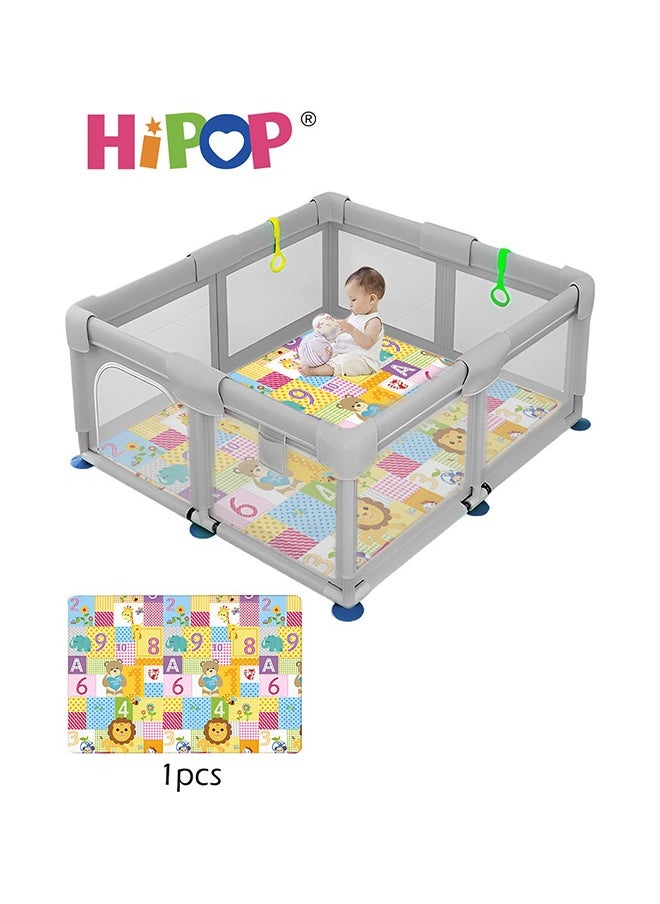 HIPOP - Baby Playpen 180*200cm Play Mat, Indoor Play Game Fence - 1 Pc Mat - Image 1