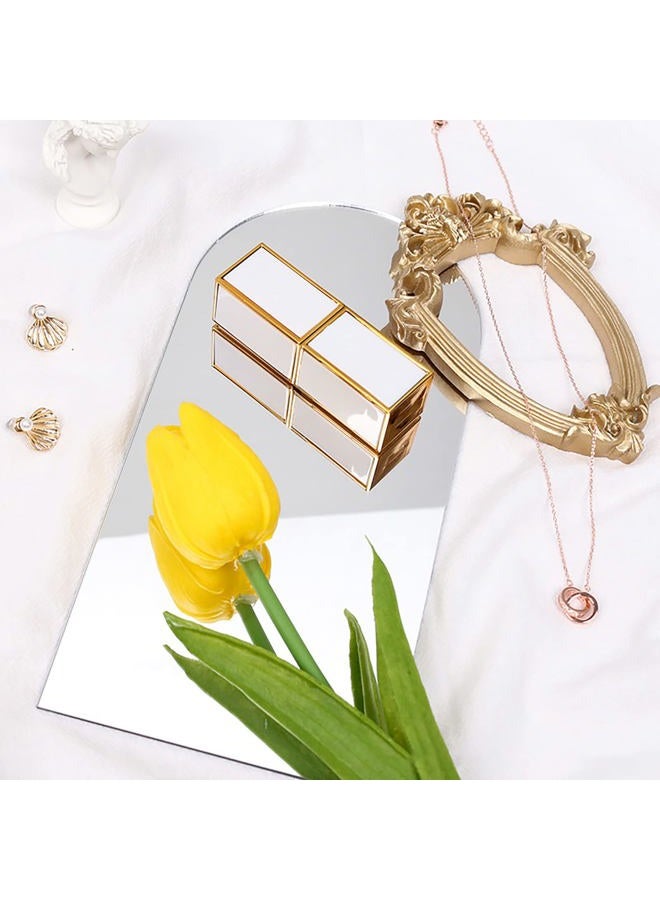 Yiemoge 4PCS Geometric Mirror Photo Props Set, Acrylic Mirror Reflection Board Photography Background Props for Goods, Crafts, Lipstick, Jewelry, Cosmetics, Makeup Tools, Food - Image 3