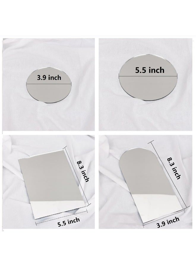 Yiemoge 4PCS Geometric Mirror Photo Props Set, Acrylic Mirror Reflection Board Photography Background Props for Goods, Crafts, Lipstick, Jewelry, Cosmetics, Makeup Tools, Food - Image 4