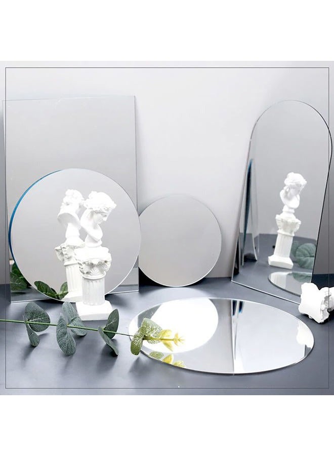 Yiemoge 4PCS Geometric Mirror Photo Props Set, Acrylic Mirror Reflection Board Photography Background Props for Goods, Crafts, Lipstick, Jewelry, Cosmetics, Makeup Tools, Food - Image 1