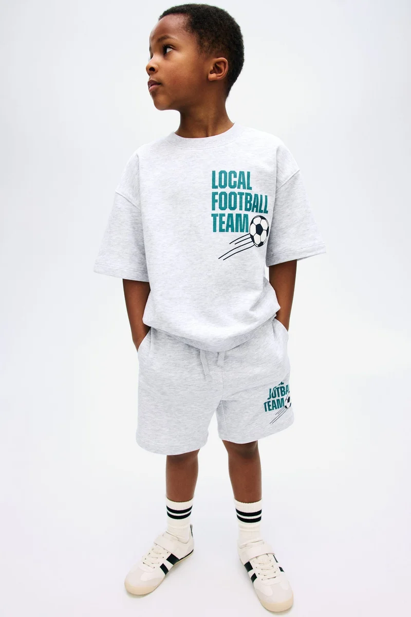 H&M 2-piece printed sweatshirt set