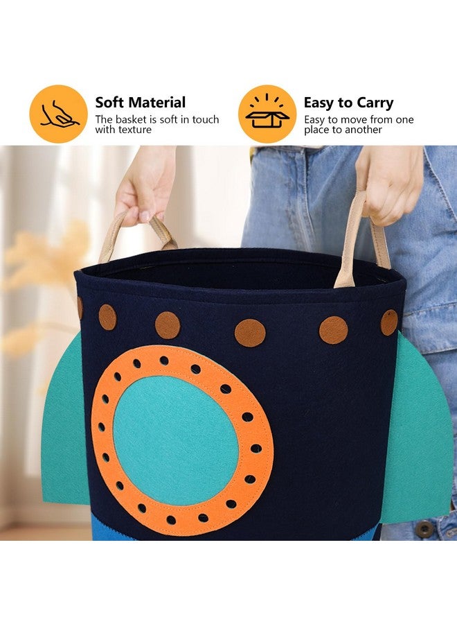 RareCi Laundry Hamper Large Rocket kids laundry basket with Carry Handle. Ideal for Toy Storage, Kids Laundry Hamper, Boys Hamper, Baby Laundry basket,Girls hampers for bedroom,Decor - Image 4