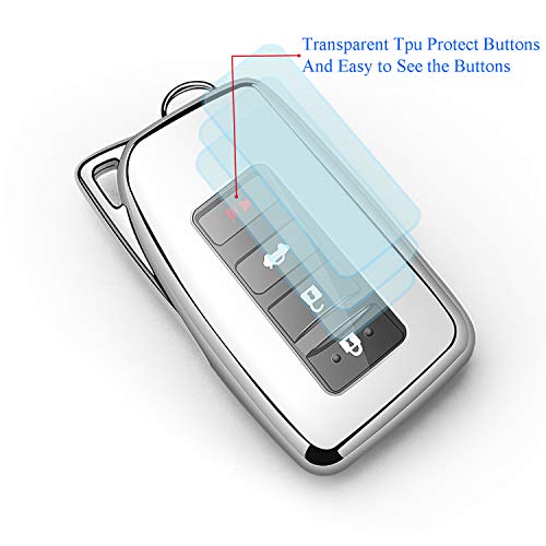 Autophone Compatible with Lexus Key Fob Cover with Keychain Soft TPU 360 Degree Protection Key Shell Case for 2013-2017 RX ES GS LS NX RS GX LX RC LC Smart Key-Red - Image 4