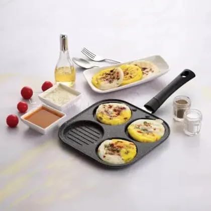 Ruslaan Grill Mini UTTAPAM TAWA/Multi Snack Maker 4 in 1 - Mini Pancake Maker, Mini Crepe PAN, Pancake Moulds - Image 3