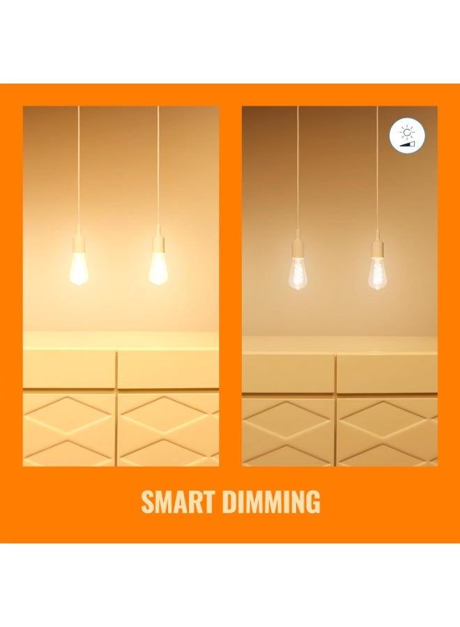 Wiz Smart LED Bulb E27 WiFi Bluetooth, ST64 Clear Filament Light Bulb, 7W 60W Equivalent, 806LM, Warm White to Cool White, Dimmable Smart Light for Home Bedroom Living Room, Alexa Google Siri Compatible - Image 5
