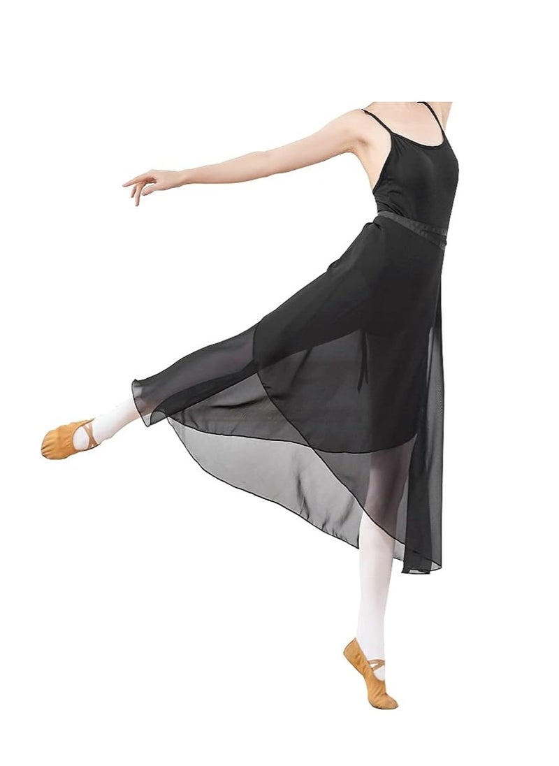 Backgarden Adult Long Flowy Sheer Chiffon Wrap Scarf Midi Skirt for Ballet Dance Skate Performance  - Image 1