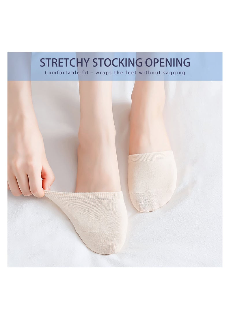 SYOSI 6 Pairs Toe Topper Socks Women Invisible Socks Toe Cover Liner Half Socks Seamless Non-Slip Toe Half Socks - Image 3