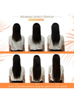Full Shine Clip In Hair Extensions Human Hair Clip In Extensions Balayage Color 10 Golden Brown Fading To 16 Golden Blonde Highlight 16 Blonde Double Weft Invisible Clip In 12 Inch  - Image 4