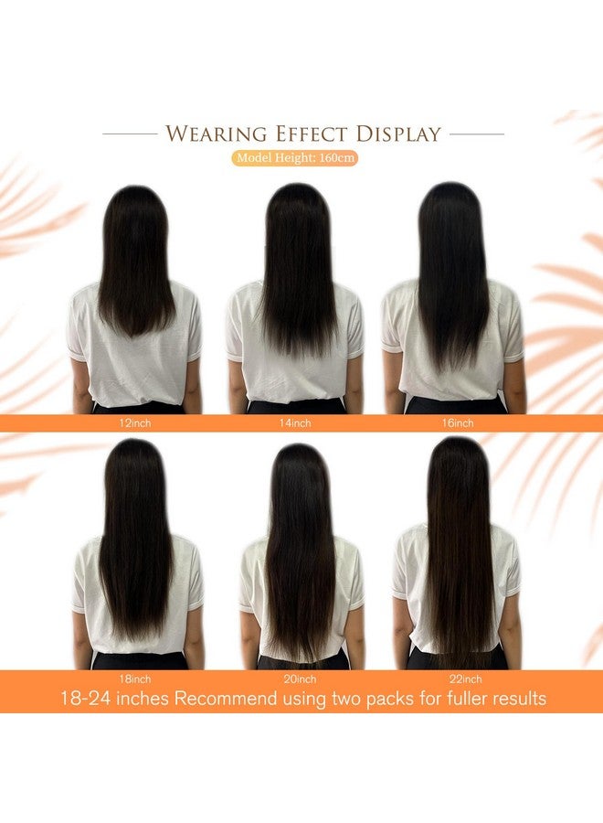 Full Shine Clip In Hair Extensions Human Hair Clip In Extensions Balayage Color 10 Golden Brown Fading To 16 Golden Blonde Highlight 16 Blonde Double Weft Invisible Clip In 12 Inch - Image 4