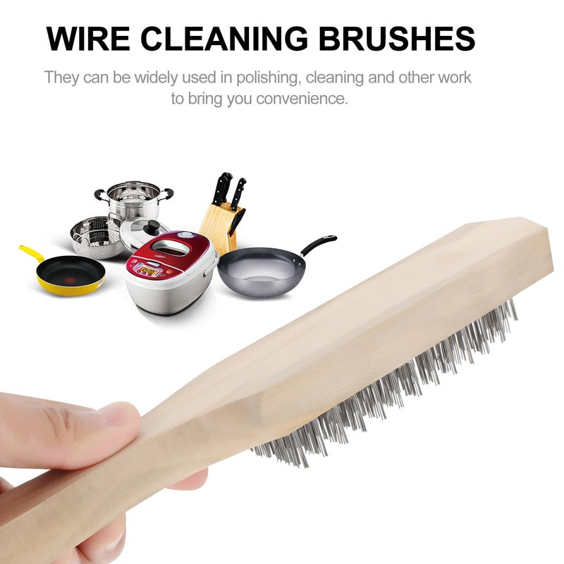 5pcs Wire Brushes with Handles for Rust Removal and Heavy Duty Surface Preparation - Image 4
