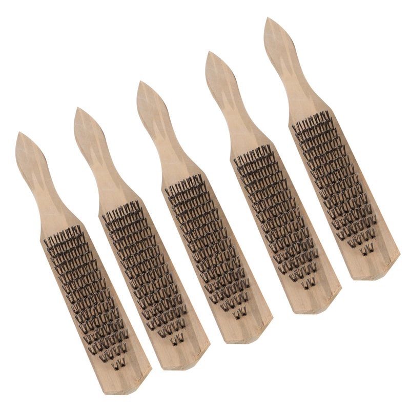 5pcs Wire Brushes with Handles for Rust Removal and Heavy Duty Surface Preparation - Image 2