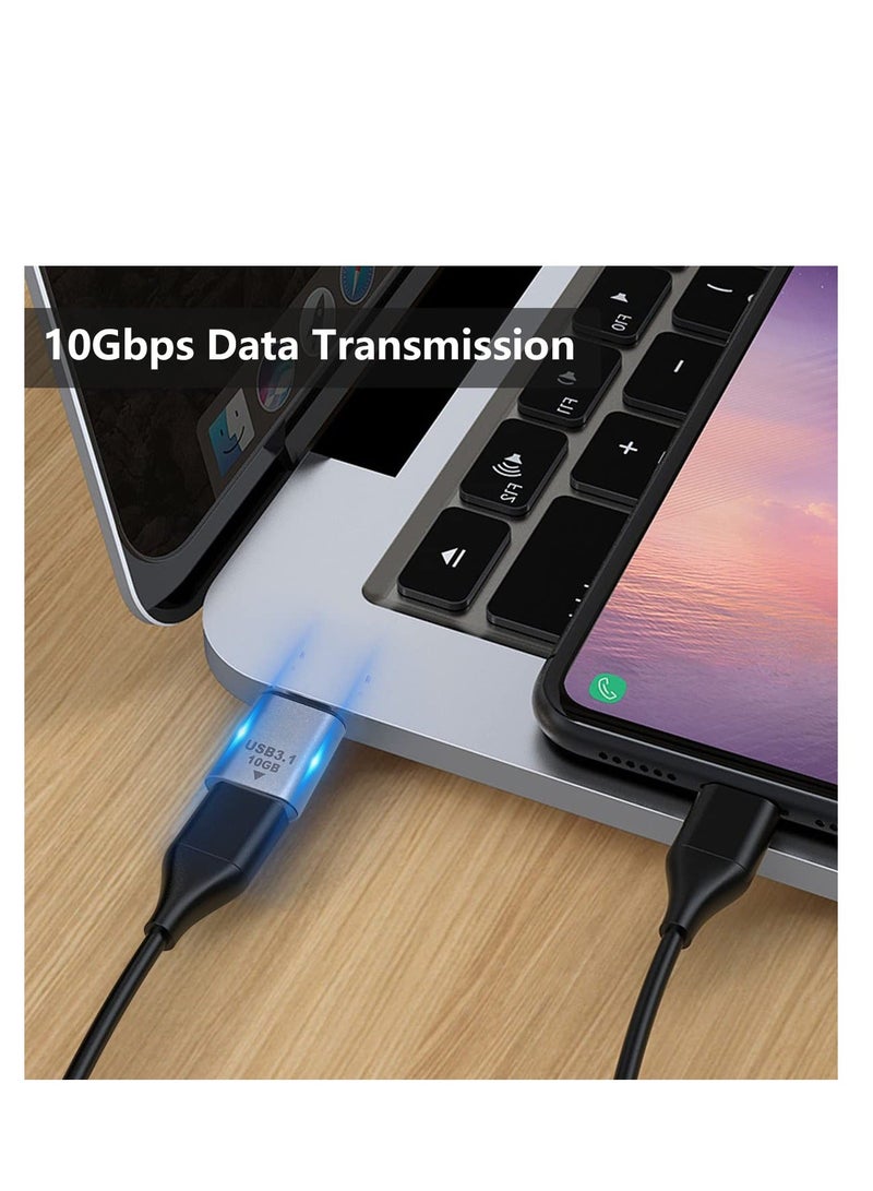 2 Pack USB Male to USB Type C Female Adapter, 3.1 USB A to C Adapter, OTG Fast Charging, Suitable for iphone, Laptop, Power, MacBook - Image 4