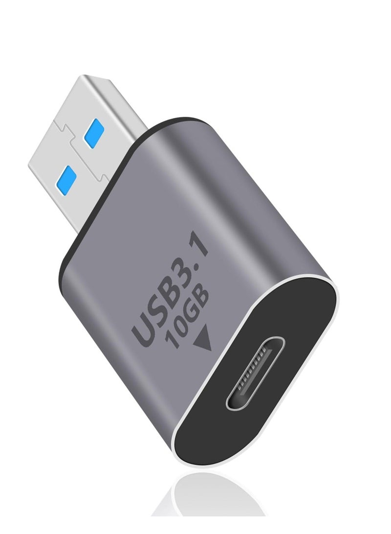 2 Pack USB Male to USB Type C Female Adapter, 3.1 USB A to C Adapter, OTG Fast Charging, Suitable for iphone, Laptop, Power, MacBook - Image 1