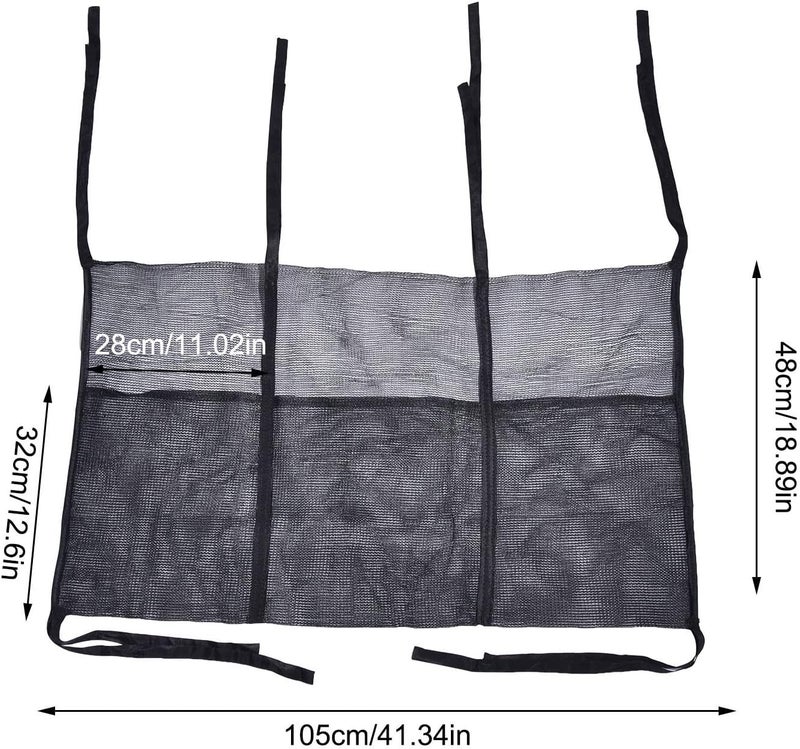 Trampoline Shoe Bag - Trampoline Storage Mesh Bag with 4 Straps | Lightweight Trampoline Storage Bag Pouch for Shoes, Balls, Toys Storage with 3 Pockets - Image 4