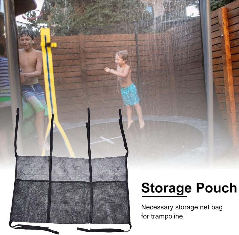 Trampoline Shoe Bag - Trampoline Storage Mesh Bag with 4 Straps | Lightweight Trampoline Storage Bag Pouch for Shoes, Balls, Toys Storage with 3 Pockets - Image 3
