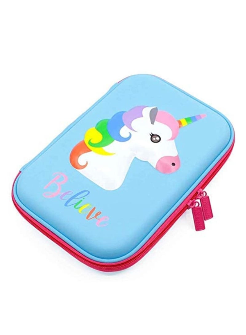Cartoon Unicorn Pencil Case EVA Pen Pouch Stationery Box Anti-Shock for School Students Girls Teens Kids Stationary Gifts  - Image 3