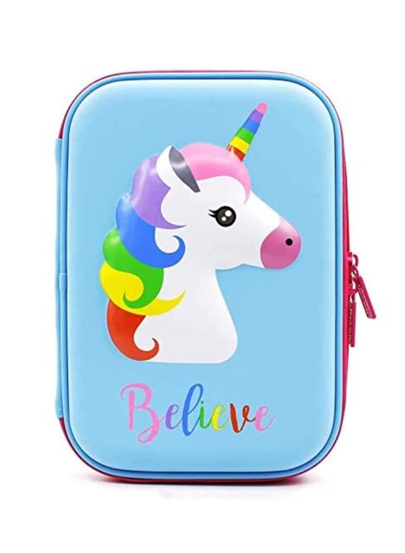 Cartoon Unicorn Pencil Case EVA Pen Pouch Stationery Box Anti-Shock for School Students Girls Teens Kids Stationary Gifts  - Image 1
