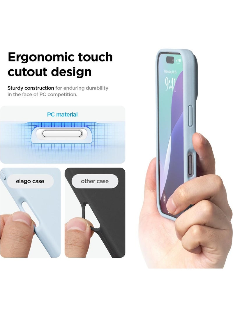 ELTRAZONE Light Blue Full Body Protection Case for iPhone 16 Pro - Shockproof, Slim Design with Anti-Scratch Microfiber Lining - Image 5