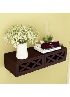 Wooden Twist Exclusively Launched Engineered Wood Wall Shelf with Drawer for Living Room , Storage and Home Decorative (Glossy Finish)  - Image 1