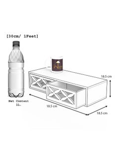 Wooden Twist Exclusively Launched Engineered Wood Wall Shelf with Drawer for Living Room , Storage and Home Decorative (Glossy Finish)  - Image 5
