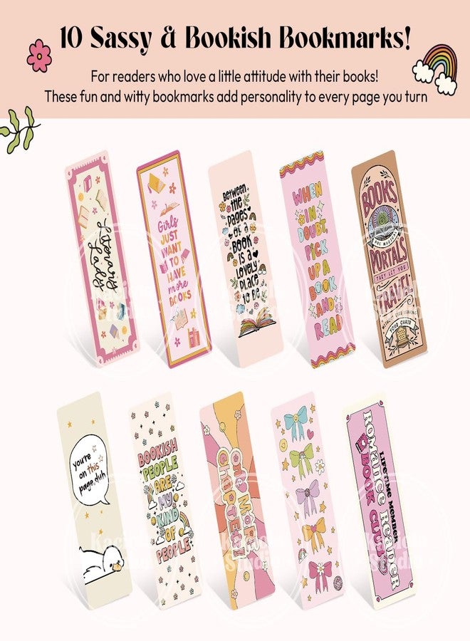 Kaciola Studio 10 PCS Colorful Bookmarks,Funny Bookmarks for Women,Double Sided Cute Romance Booklover Gifts,Book Lovers Gifts for Romance Reader Friends Girls - Image 2
