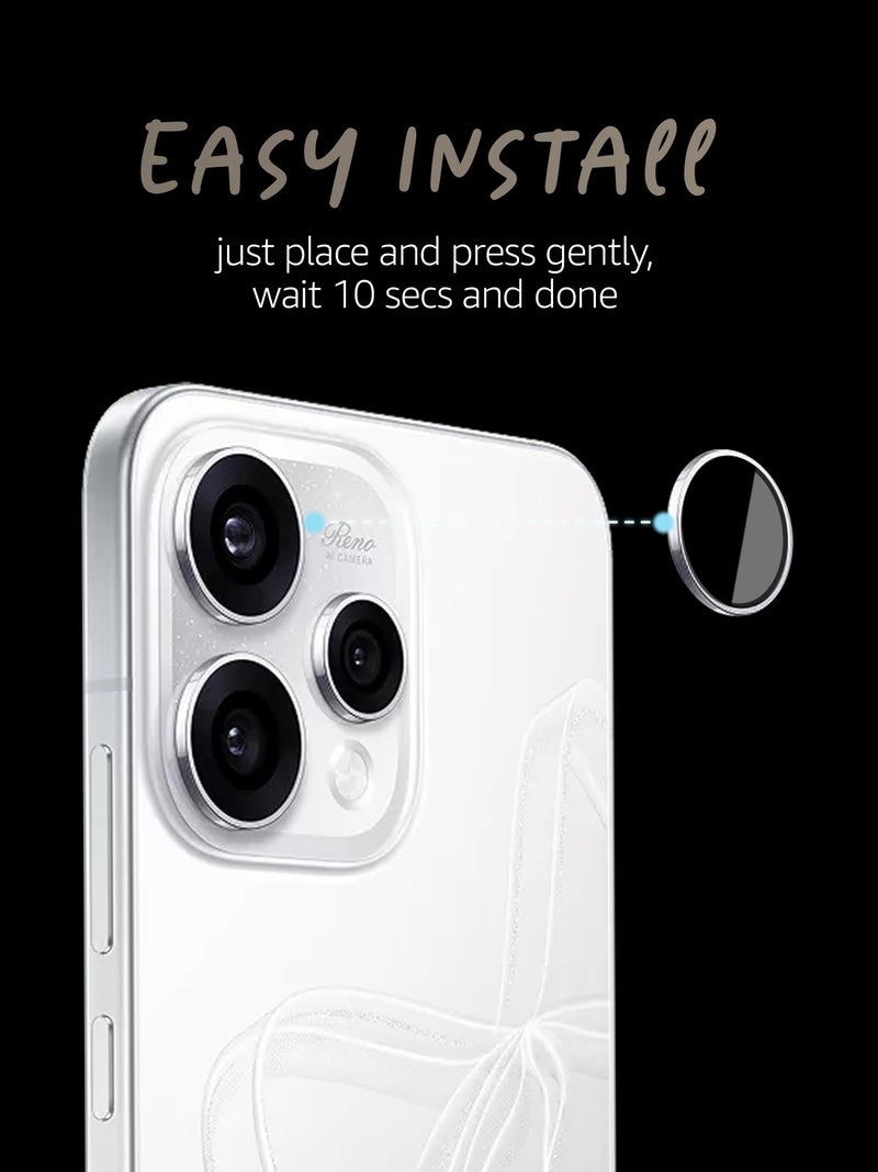 Lensarmor Compatible with Oppo Reno 15 Camera Lens Protector – Silver (1 Pack) | Premium 9H Tempered Glass, Military-Grade Protection, Scratch & Impact Resistant, Perfect Fit - Image 4