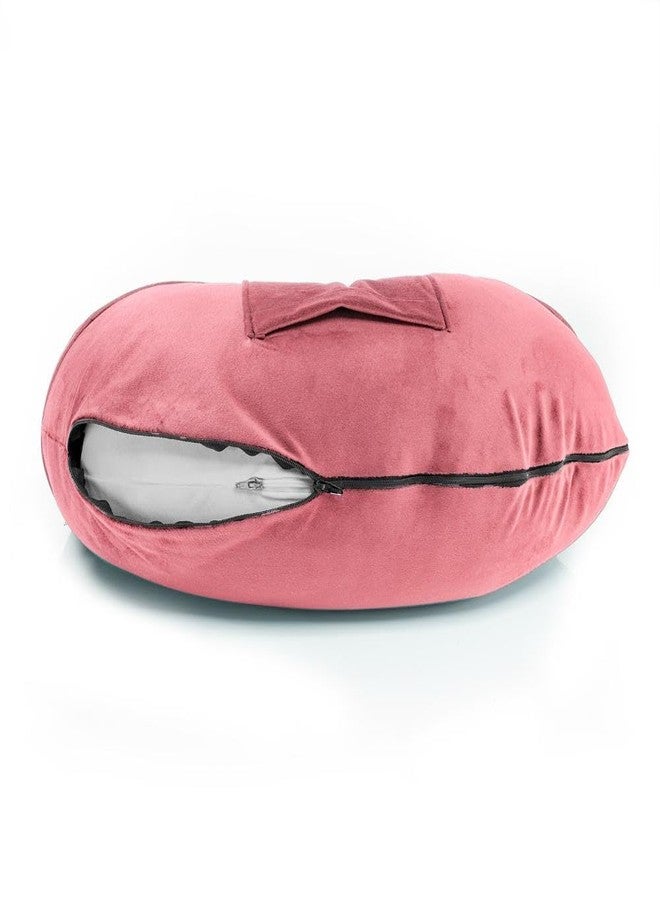 Wakefit Feeding Pillow for New Born Baby | 3 Months Warranty | 5 in 1 Nursing Pillow with Belt and Hoop for Breastfeeding with Velvet Removable Cover | Pink - Image 5