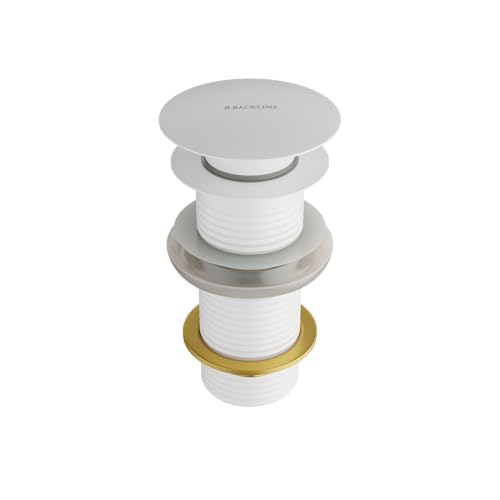 B Backline Brass 5-Inch Pop up Waste Coupling for Wash Basin | 32 MM Full Thread Waste Coupling For Basin (White Matt, 5-INCH) - Image 1