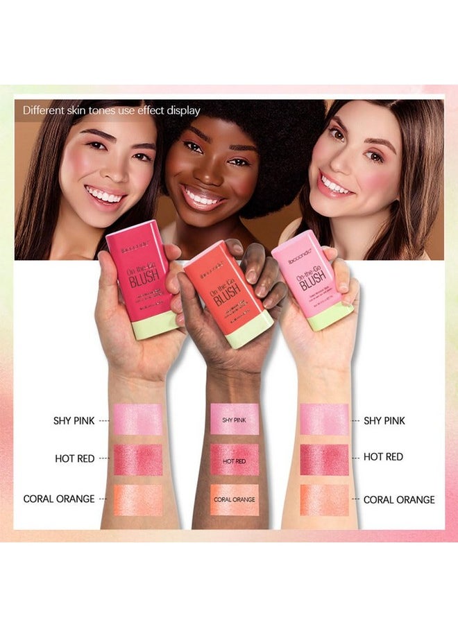SWETIYOU Blush Stick For Cheeks And Lips, On-The-Go Blush, Hydrating Solid Cheek Tint, Multi-Use Blush Makeup Stick For Beautiful And Natural Shades, Tinted Moisture Stick Ued On Eyes Lips And Cheeks 
