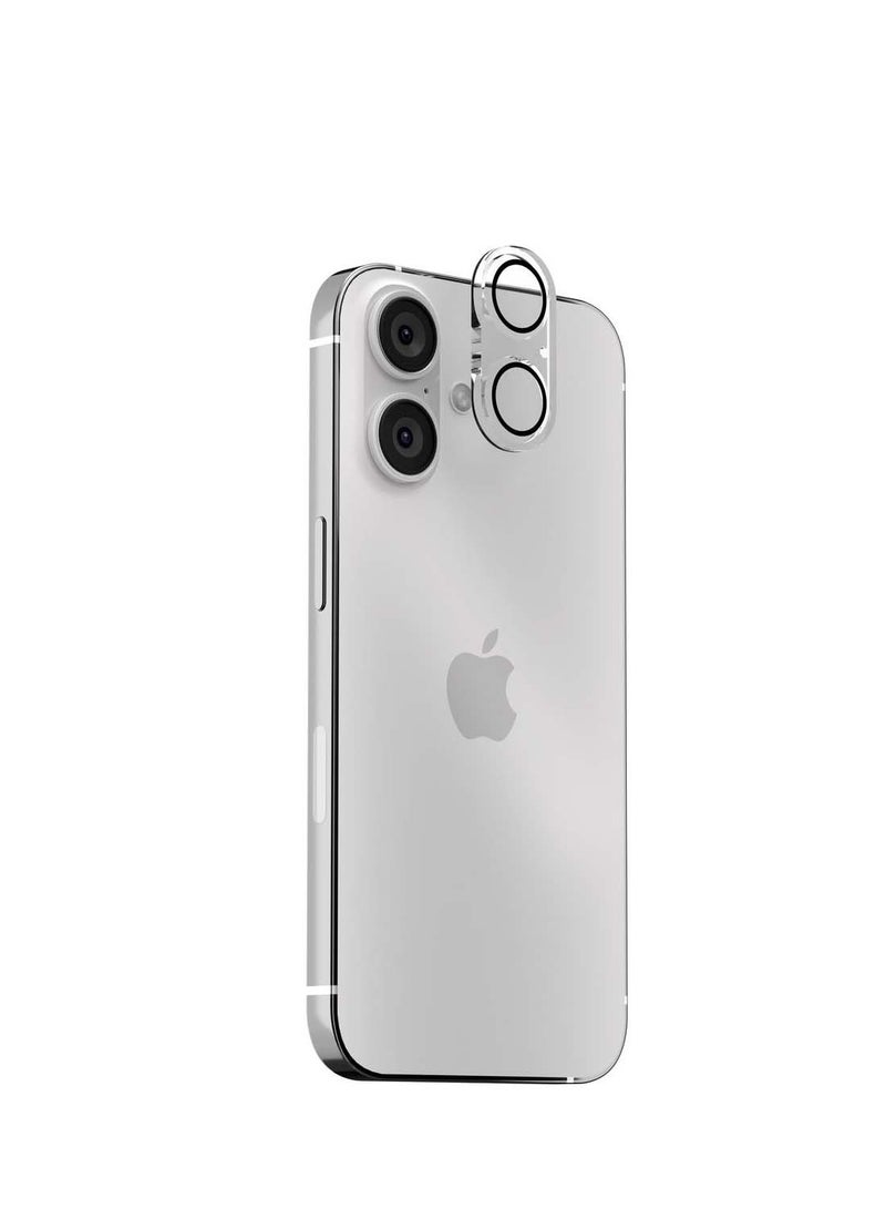 دبليو تيك ابل ايفون 16 / ايفون 16 بلس 2024 بريميوم عدسة الكاميرا الواقي من الزجاج المقوى (MLHICL) - شفاف / أسود - Image 5