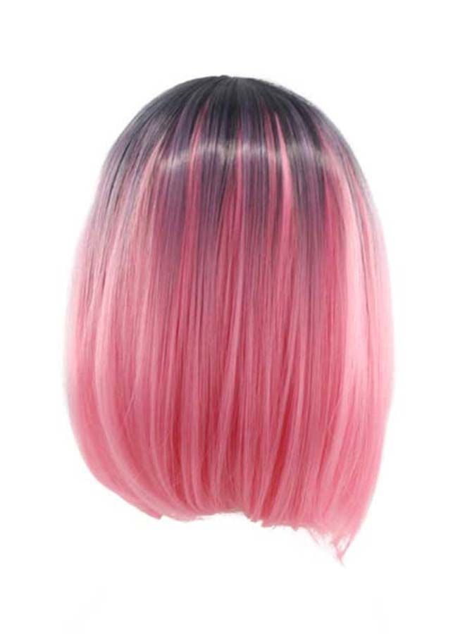 NIBEMINENT Women Short Straight hair bobo Wig - Color Pink  - Image 1