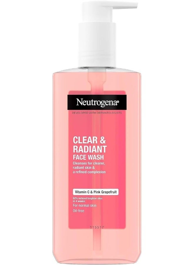 Neutrogena 2 Pcs Neutrogena Clear And Radiant Face Wash Vitamin C And Pink Grapefruit 200 Mlml - Image 3