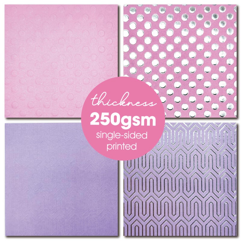 Desecraft Embossing Foil Pastel12x12 Paper Pad Pack Scrapbook Cardstock Decorative Paper for Card Making Journaling Planner Origami Scrapbook Paper Scrapbooking Supplies - Image 3