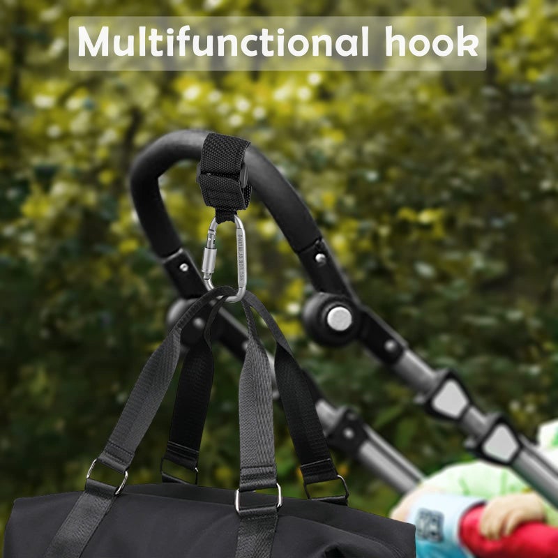 Longomat Baby Stroller Hook, Clip or Hang a Diaper Bag to Your Pram or Buggy, 2 Pieces - Image 5
