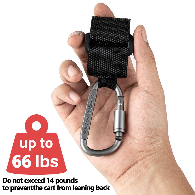 Longomat Baby Stroller Hook, Clip or Hang a Diaper Bag to Your Pram or Buggy, 2 Pieces - Image 2