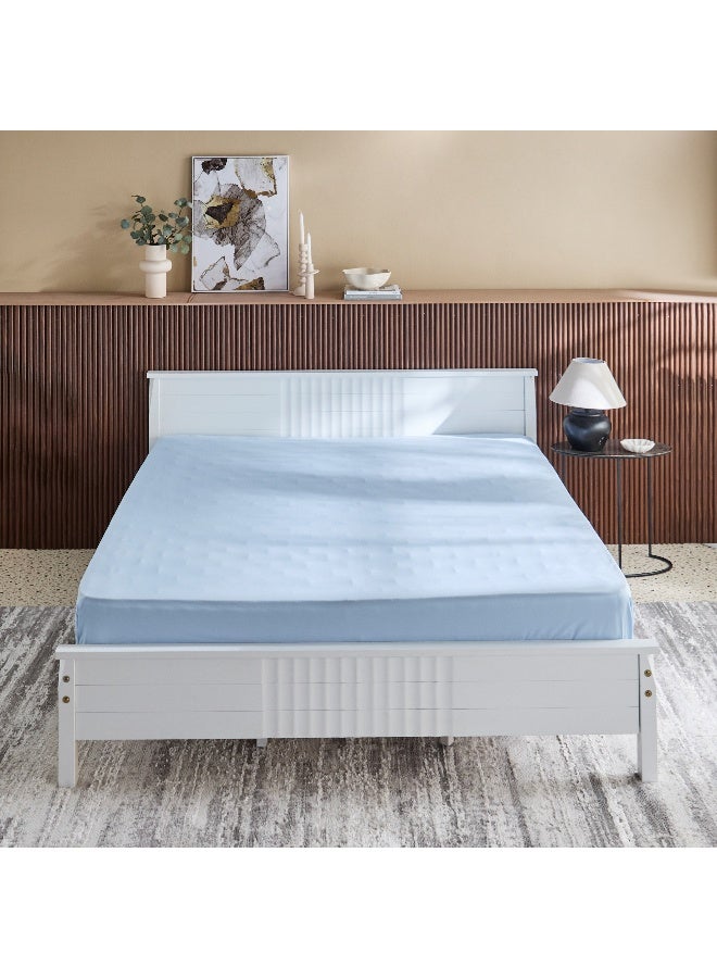Home Box Derby Solid Microfiber Double Fitted Sheet - 140x200+25 cm - Image 3