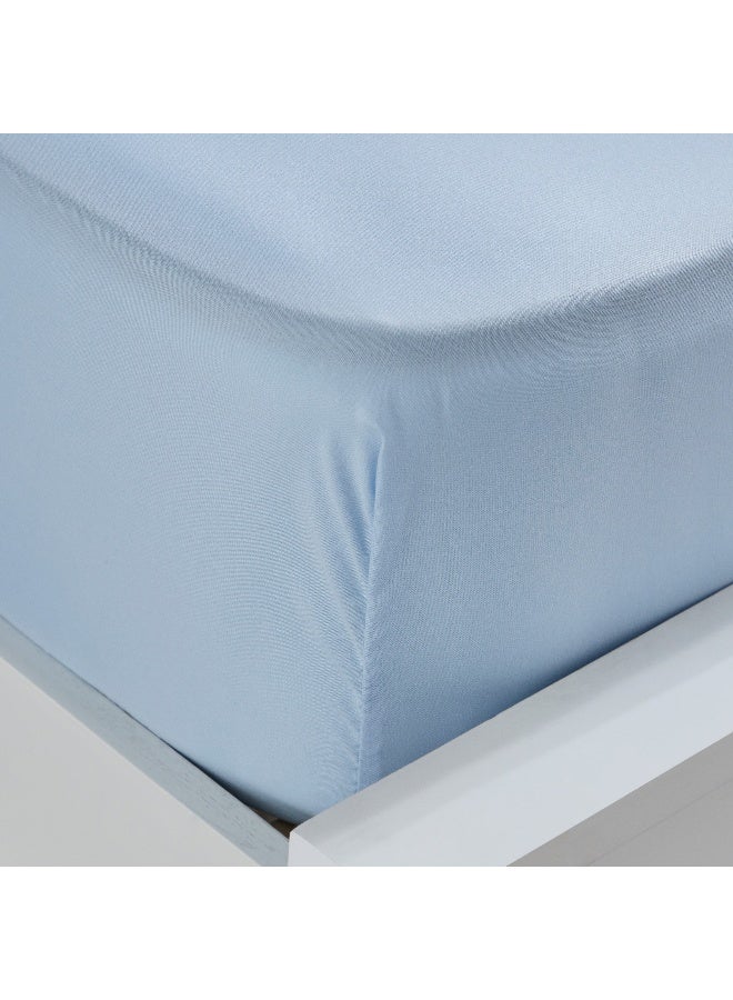Home Box Derby Solid Microfiber Double Fitted Sheet - 140x200+25 cm - Image 4