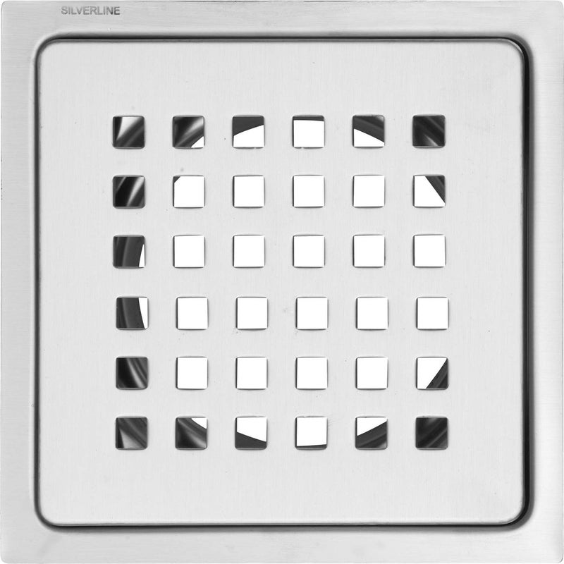Silverline SILVER LINE Stainless Steel Bathroom Drain, Floor Jali, MATT Finish, Size 6" x 6" (SS6-150-1) - Image 5