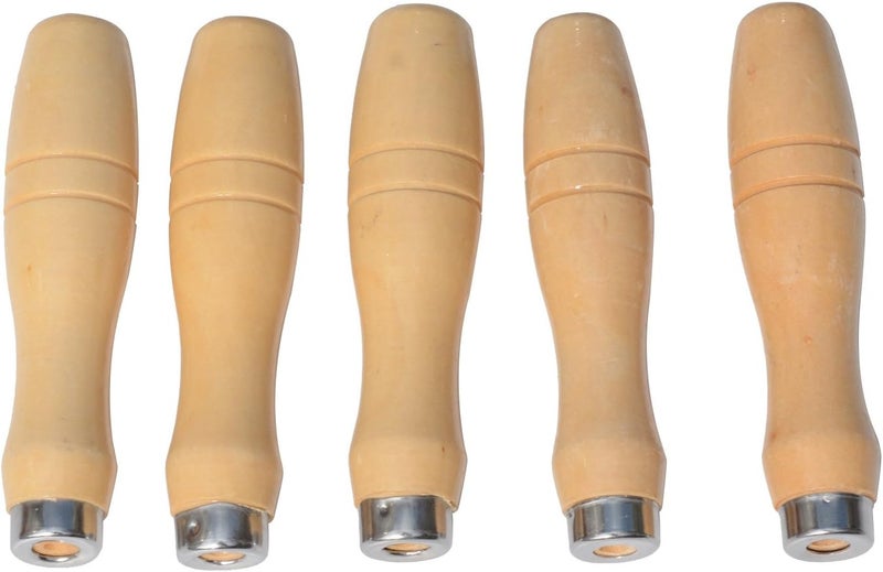 ACOCO Wooden File Handle with Strong Metal Collars for 4.0''-7.0'' File Rasp (5 Pack) (Medium) - Image 5