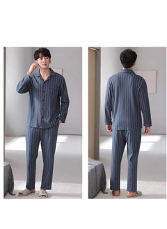 Breathing Pajamas-Men's Pajamas Made Of Pure Cotton, Loose And Comfortable, Long Sleeved Casual Home Suit Set - pzsku/Z39DBFBD10B0779BDEB7AZ/45/_/1725806654/85af13a8-57d8-417c-9bb5-e993354899f4