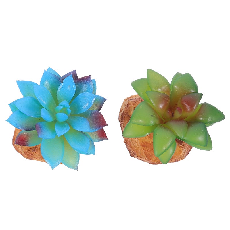 4 PCS Reptiles Box Simulated Plants Decor Landscaping Imitated Plants Ornament - Image 1