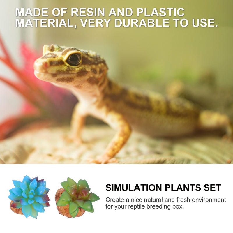 4 PCS Reptiles Box Simulated Plants Decor Landscaping Imitated Plants Ornament - Image 5