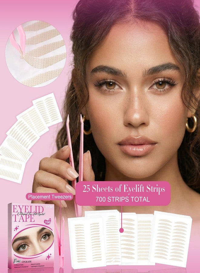 EMEDA Double Eyelid Tape 5 Sizes 700PCS Instant Lift Strips Invisible Natural Breathable Waterproof for Hooded Droopy Heavy Single Uneven Eyelids Ultra-Thin, Strong Hold(01) - Image 5